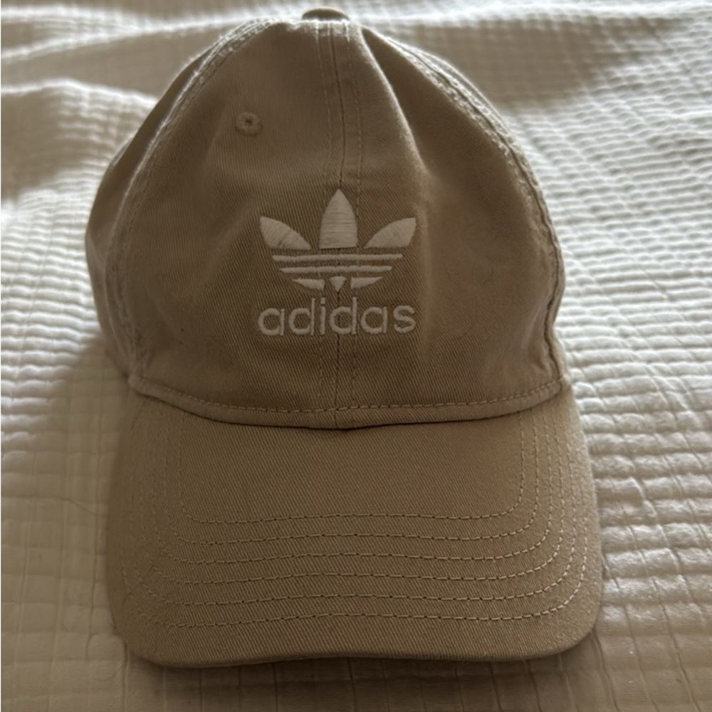 Adidas Beige Cap with White Logo